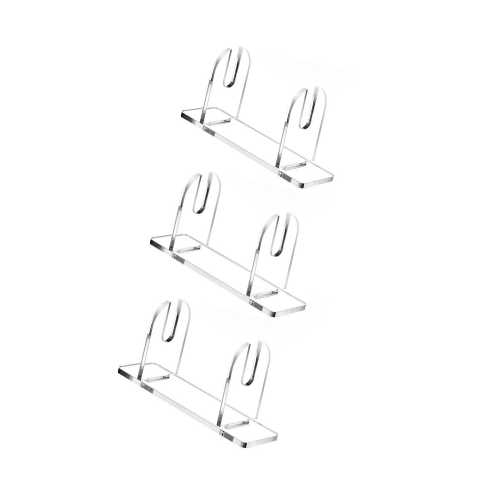 Tsophreniq 2 / 3Pcs Clear Acrylic Fan Display Stand Handheld Folding Fan Holder Storage Rack for Home Desktop Decors and Art Exhibits Hand Display Stand