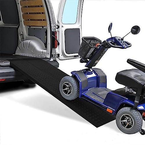 ACXIN 2 Stück Auffahrrampe, Antirutsch Verladerampe Laderampen für Motorrad ATV Quad PKW Auto, Max 400 kg Laderampe aus Verzinkter Stahl, 135 x 23 cm (Schwarz)