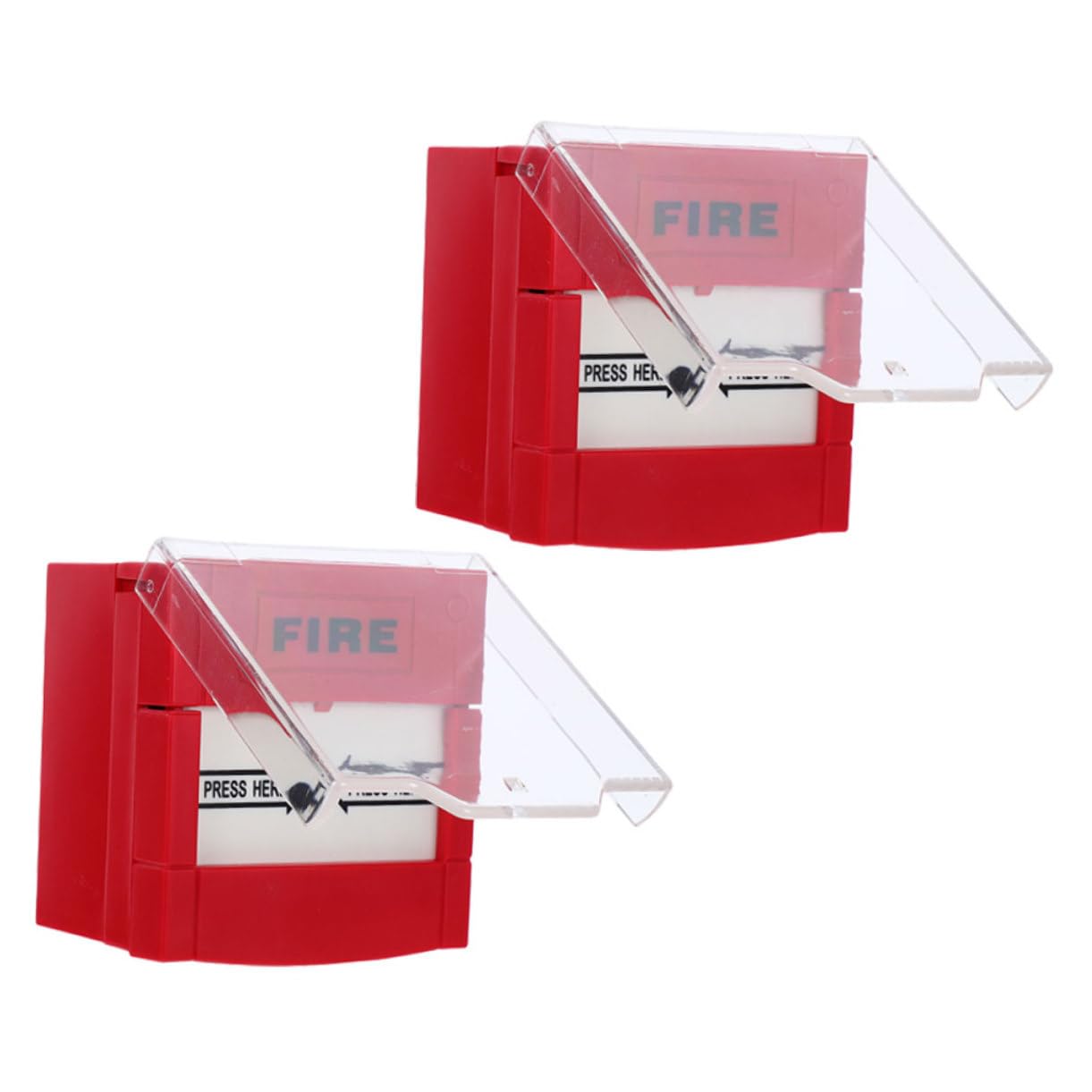 SEWACC 2 Botones de Alarma contra Incendios Plástico Rojo Reinicio Manual Diseño Visible y Compatible Sistemas, Adecuado para Espacios Públicos y Hogar