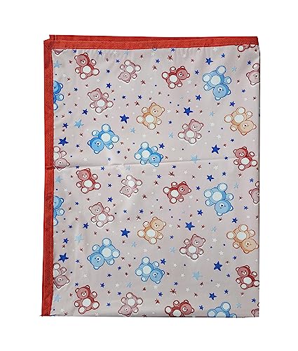 Image of EcoSoft Plastic Sheet,PVC Sheet for Kids,Rubber Sheet for Babies,Bed Wetting Protector(90 x 135 cm) (Pink STARBEAR)