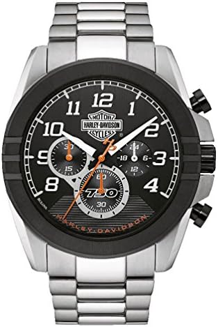 Harley-Davidson Men's Six-Hand Chronograph Watch, Two-Tone Steel