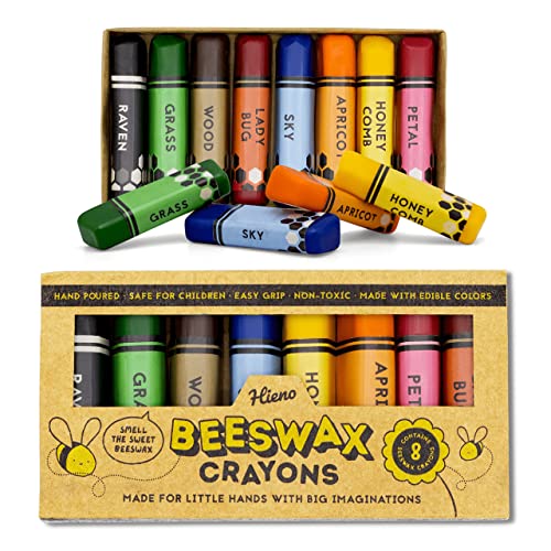 Produktbild von Honeysticks 12er-Pack Wachsmalstifte – 100% Bienenwachs, Ungiftig, Ergonomisch