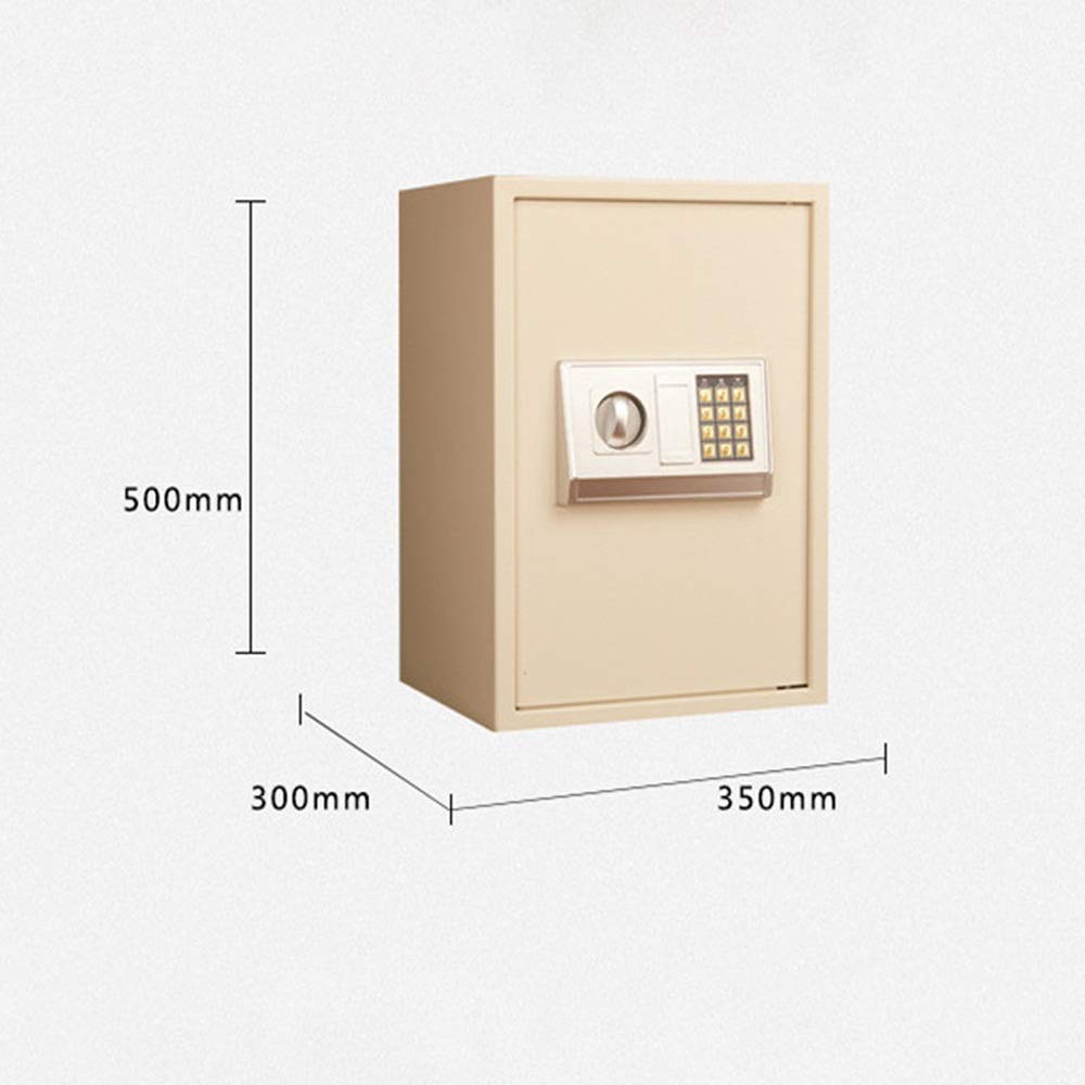 Caja de Seguridad Certificada para Oficina, Caja de Seguridad Digital con Teclado Electrónico, Caja de Almacenamiento Deo para Guardarropa/Gold/One Size