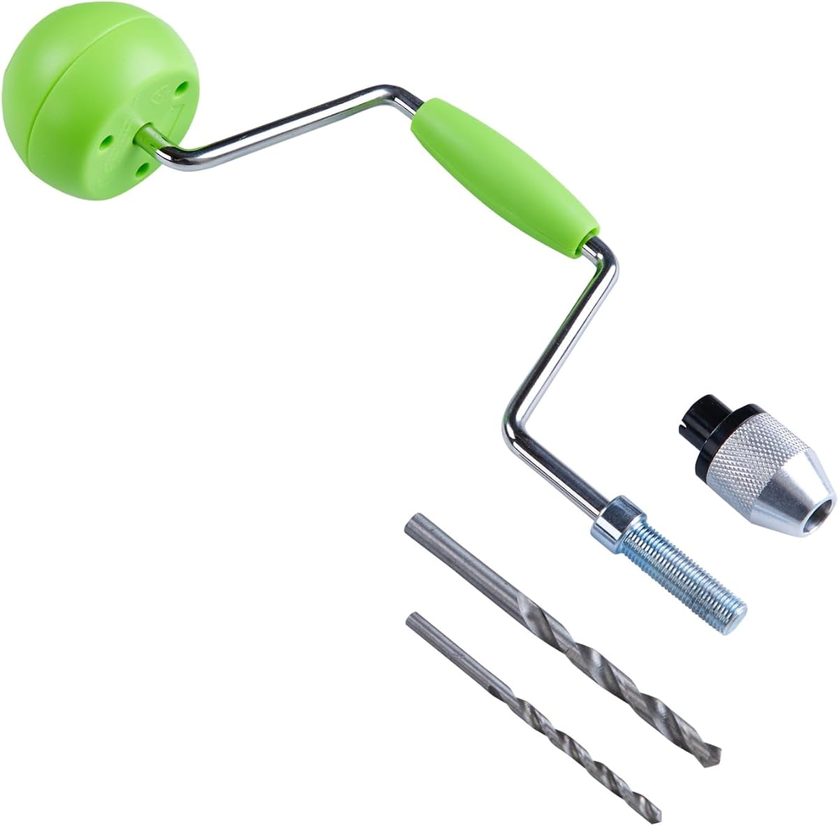 Terra Kids Drill Winch - Children's Tool Wood Drill - Ergonomics for Small Children's Hands - for Children from 6 Years - Promotes Fine Motor Skills & Concentration - 1306912001, Green