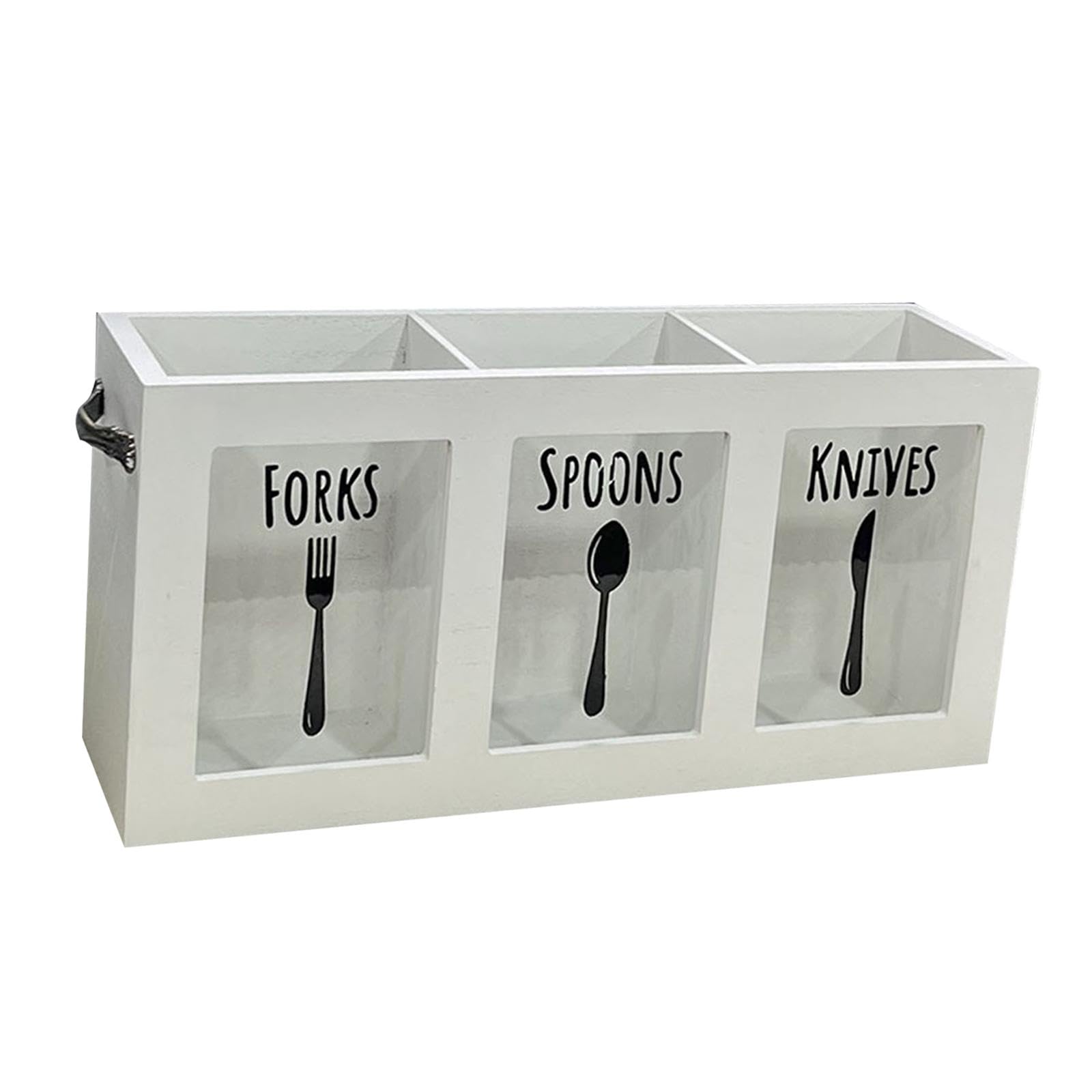 Bothyi Utensil Holder Cutlery Holder Multifunctional Morden Decorative Storage Container Cooking Utensil Crock for Party Home Decor, White