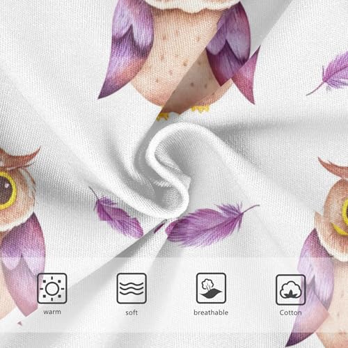 Toddler Underwear Floral 2t Cotton Girl Panties Cute Bright Briefs Kids Undies Cute Owls White3