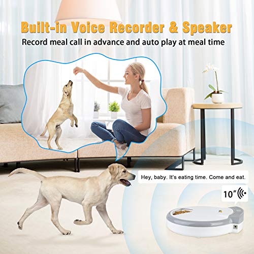 Casfuy 5-meals Automatic Cat Feeder - Auto Pet Feeder with Programmable Timer Dry and Wet Food Dispenser Voice Recorder… - Image 5