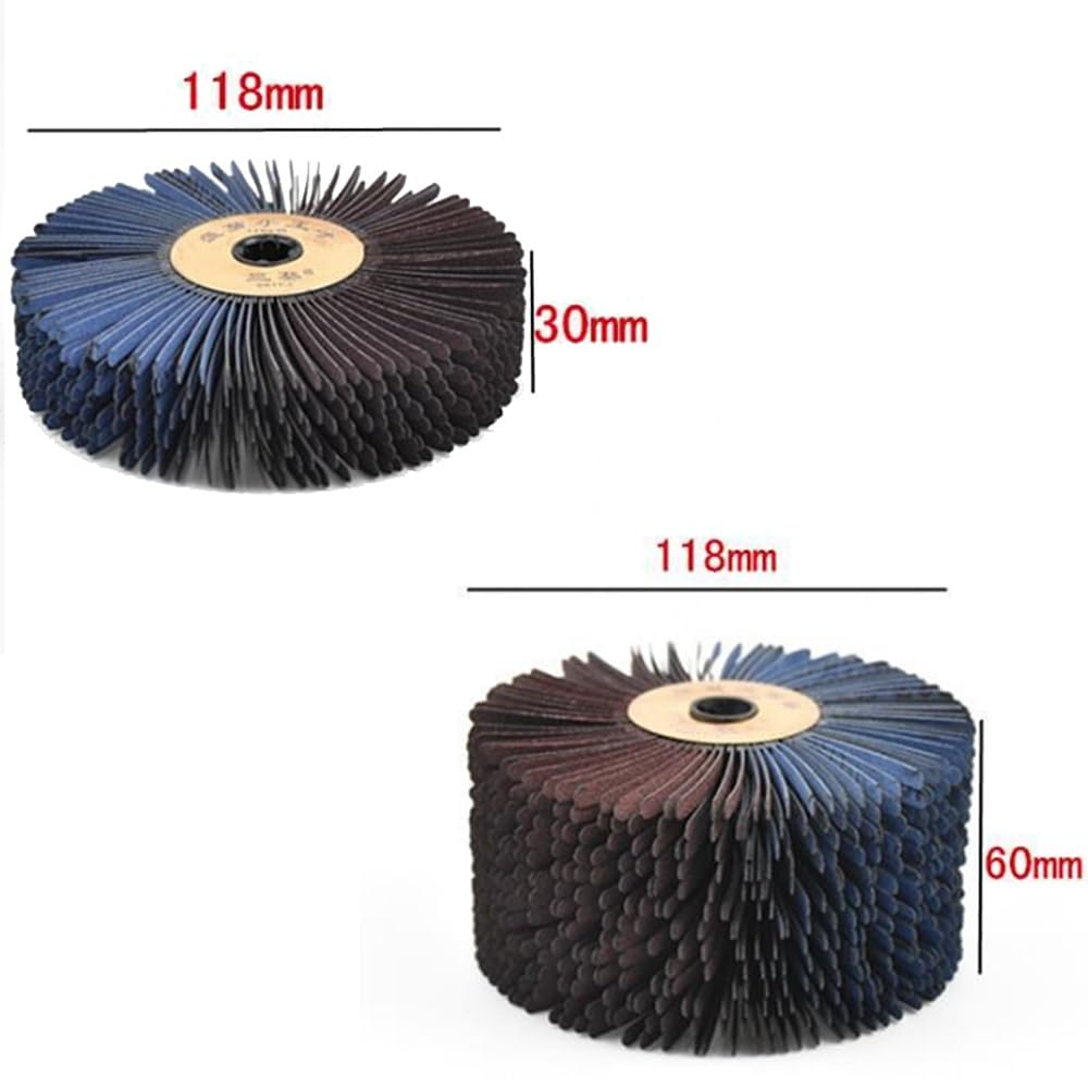 Disco de aleta de 118 mm, 2 piezas, muela abrasiva de grano 80-600 for eliminación de óxido de madera y Metal(400grit)