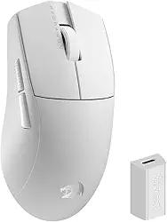 Mouse Gamer Redragon King Pro 4K 2600DPI Bluetooth Wireless 7 Botões Brnaco M916W-PRO-4K