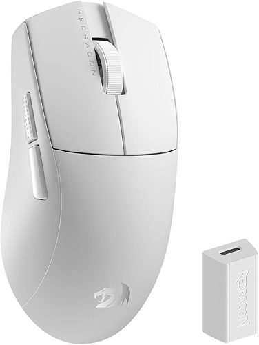 Mouse Gamer Redragon King Pro 4K 2600DPI Bluetooth Wireless 7 Botões Brnaco M916W-PRO-4K