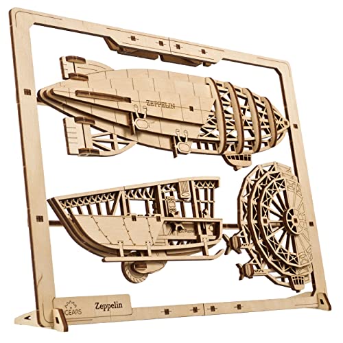 Miniatura realistica: questo modello vintage dirigibile raffigura un dirigibile tedesco dell'inizio del XX secolo. Il nostro puzzle Zeppelin 2.5D è ricco di dettagli precisi visualizzati in tre prospettive