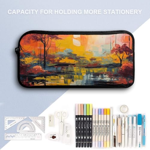 Colorful Painting Backpack Set Lightweight Bag Lunch Box Pencil Bags for Women Men Bookbags 3 in 14