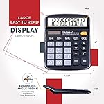 CATIGA 12 Digits Desktop Calculator with Large LCD Display and Sensitive Button, Dual Solar Power and Battery, Standard Function for Office, Home, School, CD-2786 - Image 2