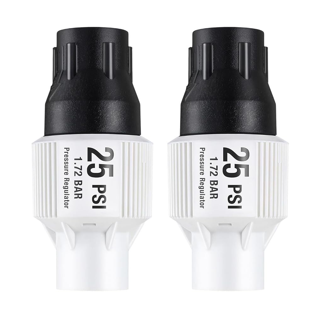 Nelsonerty As Shown 2 Pack 25Psi Drip Irrigation Pressure Regulator Kit, Water Backflow Preventer For 3/4Inch Garden/Faucet Hose