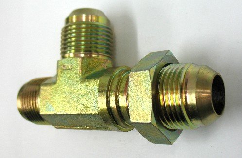 AF C5726-06-06-06 - 3/8 Male JIC (9/16''-18 Threads) - Bulkhead Run Tee