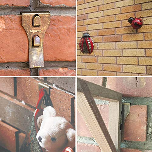 Brick Hooks, Spring Steel Clips Brick Wall Picture Wreath Lights Hanger Fastener Fits Brick 2 1/4 to 2 3/8 in Height 12 Pack - Thumbnail 3
