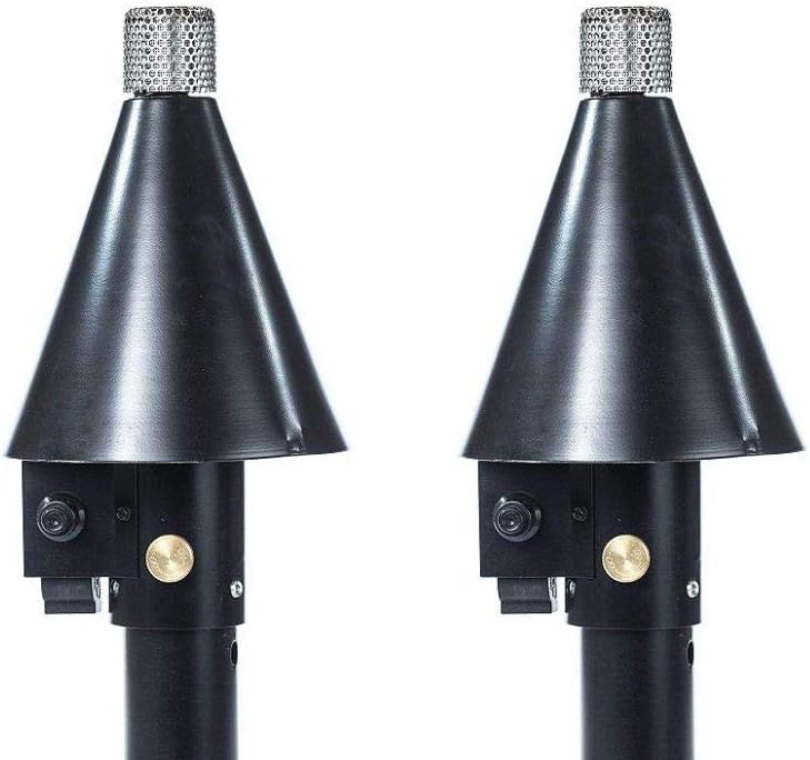 Exclusive Discount 60% Price Big Kahuna Gas Tiki Style Torch - Exotic Propane or Natural Gas Lamp Includes a 82 Black Steel Pole for Easy Set Up - Permanent Outdoor Lights are Great for Landscape Lighting, Set of 2 (Industrial)