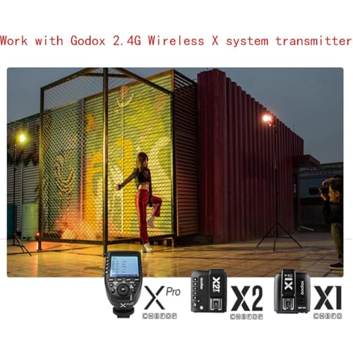 Image of Godox V1 V1-C V1C USA Version Round Head Camera Flash with Godox XPro-C Flash Trigger for Canon Camera,76Ws 2.4G TTL1 /8000 HSS,480 Full Power Shots,10 Levels LED Modeling Lamp