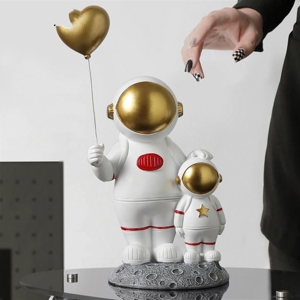 Decoracion hogar Figuras de Escultura de Astronauta, estatuas de Astronauta, decoración Moderna de Resina Estatua(E)