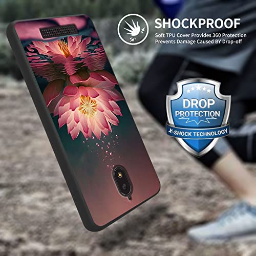 Image of for BLU View 2 /B130DL Soft TPU Case, Slim Fit BLU View 2 Case, Anti Scratch Non-Slip Full Body Protective Shockproof Cover for BLU View 2(5.5 inch 2020), Pink Lotus