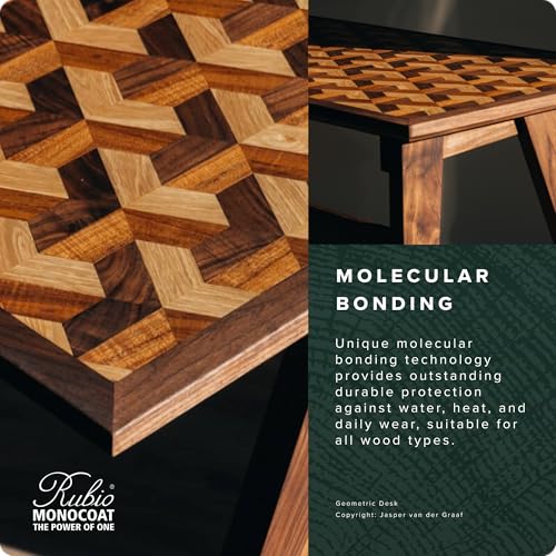 Rubio Monocoat Wood Stain & Finish 650 ft² - Oyster | Oil Plus 2C | Quick-Dry, Eco-Friendly Linseed Wood Oil for Indoor Use, Includes Accelerator (Part B) | Protector | 1.3 L