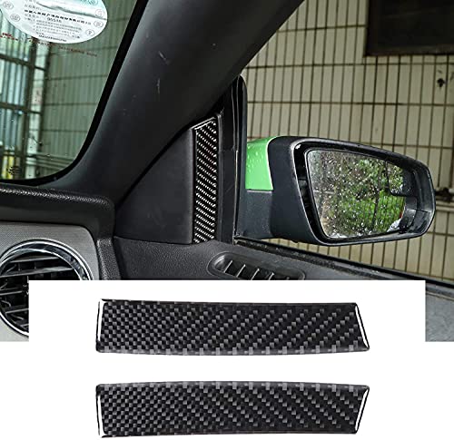 CheroCar for Mustang A-Pillar Decorative Stickers for Ford Mustang Interior Decoration Accessories 2009-2013, (Carbon Fiber)