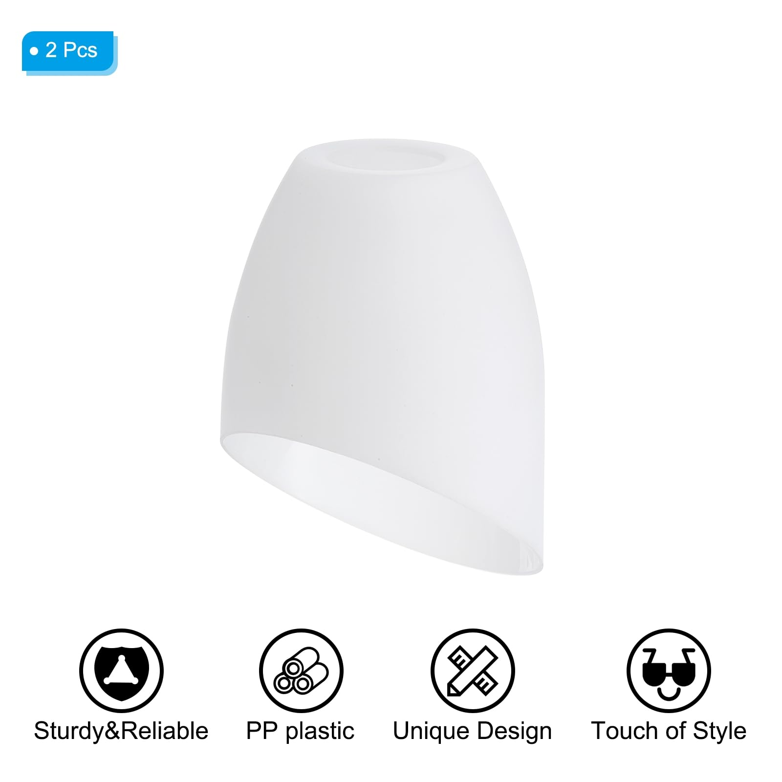 PATIKIL 5.3" High 4.3" Diameter 1.3" Fitter Plastic Lampshade - Image 3