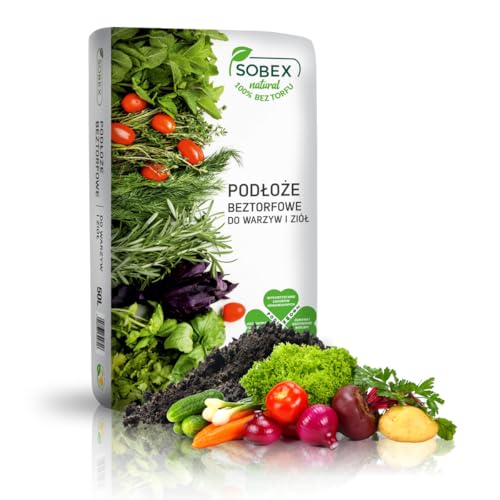Torfreie Bio-Erde für Gemüse und Kräuter 50L – Nachhaltiges Pflanzsubstrat mit Kompost, Holzfaser, Rindenmulch und Braunkohle