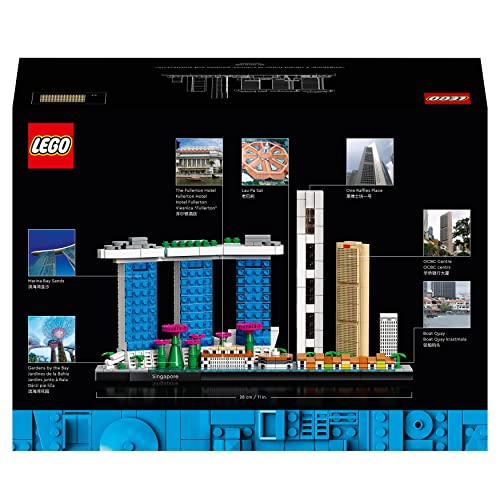 LEGO Architecture Singapour - Maquette et Modélisme à Construire - Loisir Créatif pour Adultes Hommes et Femmes - Collection Skyline pour Décoration pour La Maison 21057