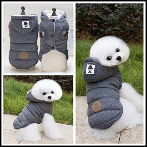 Dog Coat Dog Jacket Hoodie Cold Weather Coats Warm Coat Dog Clothes Winter Thick Clothes Dog Cozy Jacket for Small Dog Medium Cat (XL - Image 4