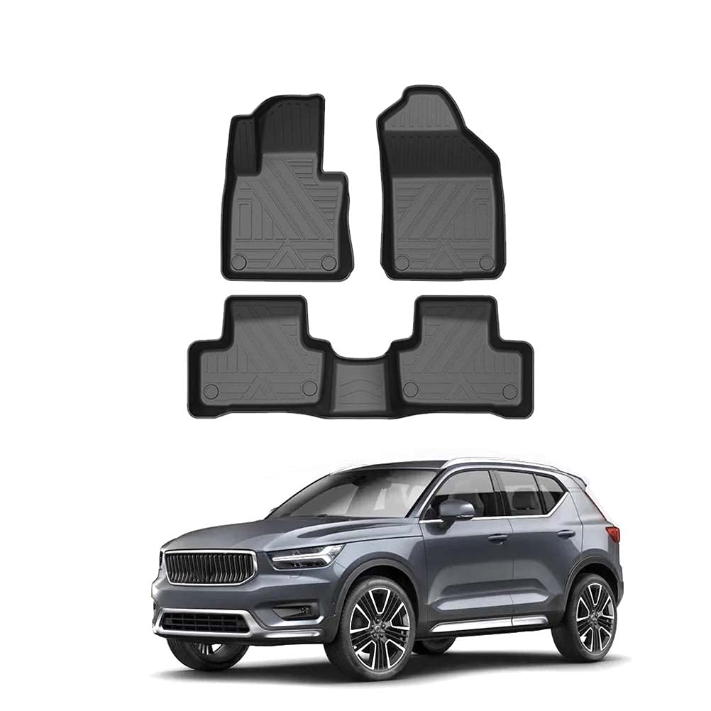 3pcs Car Floor Mats for Volvo XC40 2020 2021 5-Seat Waterproof Non-Slip Auto Styling Accessories Interior Renovation,TPE