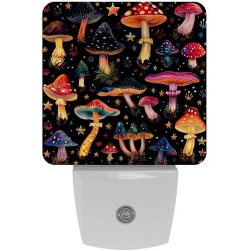 Lámpara de noche led set 2 unidades sensor luz ambiente miniatura 1