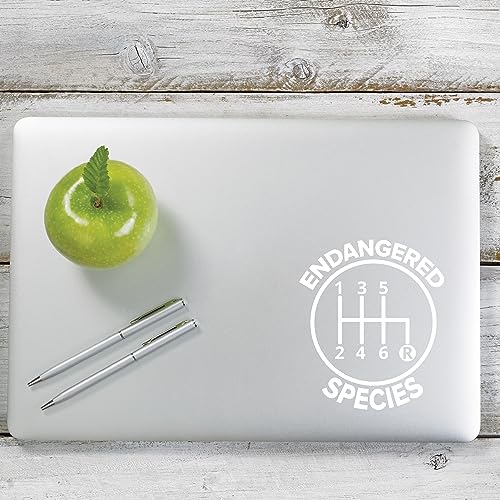 Image of Yoonek Graphics Endangered Species Vinyl Decal Transfer Tape Designed for Applications on car Windows, laptops, and Various Surfaces. No Background. F0448White5 x 4.2 inch