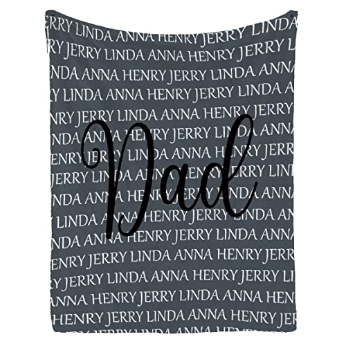 Ottoy Personalized Dad Blanket Dad Gifts from Son or Daughter Custom Blanket for for Dad Birthday Best Dad Ever Gifts Valentines Day Gift for Dad 40