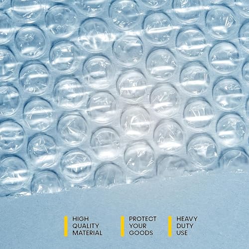 Image of Heavy-Duty 120 Gsm Thickness 1 Meter Wide Bubble Wrap Roll Perfect for Shipping, Moving, and Storage Needs, Cushioning Material - Guard Your Items Against Impact and Damage (25 Meter)