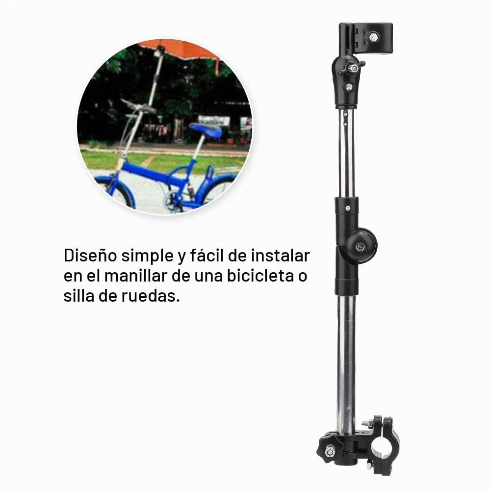 Marco de Soporte de Paraguas Piezas de Scooter de Silla de Ruedas Accesorios Cochecito de Silla de Ruedas Accesorio de Paraguas de Bicicleta Abrazadera de Soporte de Manillar