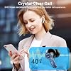 Auriculares inalámbricos, Bluetooth 5.4 con 4 micrófonos ENC de cancelación de ruido, auriculares intrauditivos con graves profundos y estéreo, 45 horas de reproducción con pantalla LED, impermeables IP7, para Android iOS 5