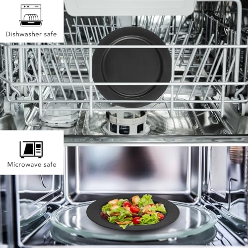 greenandlife 25cm Dinner Plates, 10 inch Reusable Plastic Plates, 8 Pcs Dishwasher & Microwave Safe PP Plates - Image 4
