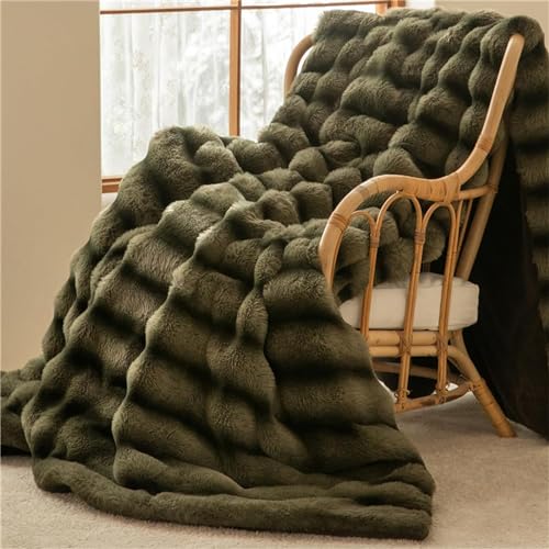 Couverture en fausse fourrure contre le froid plaid doux canapé et lit
