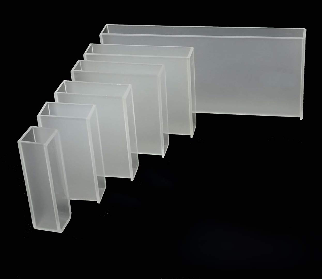 Cubeta de vidrio de 4/10 Uds for espectrofotómetro estándar, longitud de trayectoria de 5-100mm, rango espectral de 350-2000nm(40mm 10pcs)