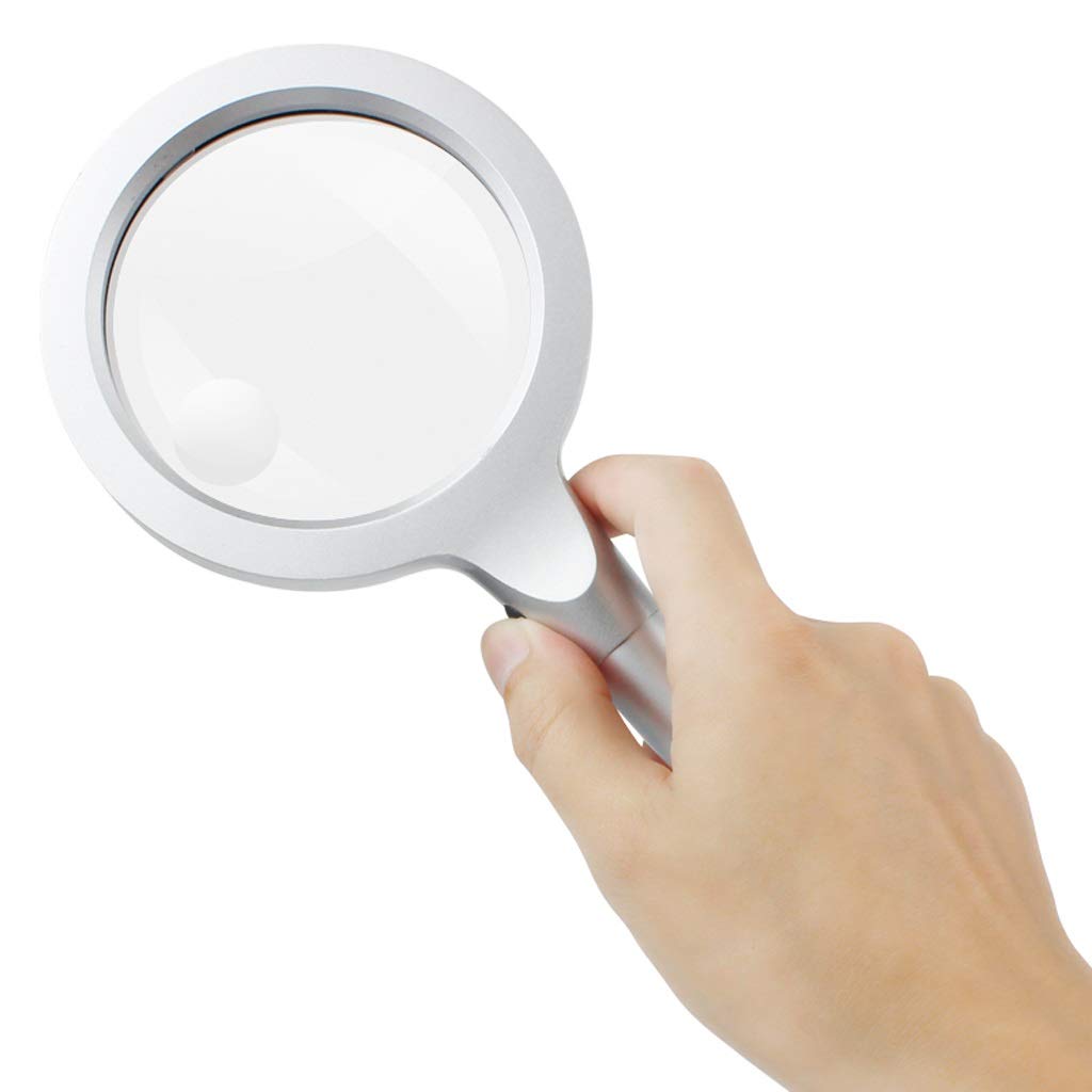 MRKU Lente d'Ingrandimento, 12 LED ad Alto ingrandimento 10X20X HD per la Lettura con Lente d'Ingrandimento Luminosa