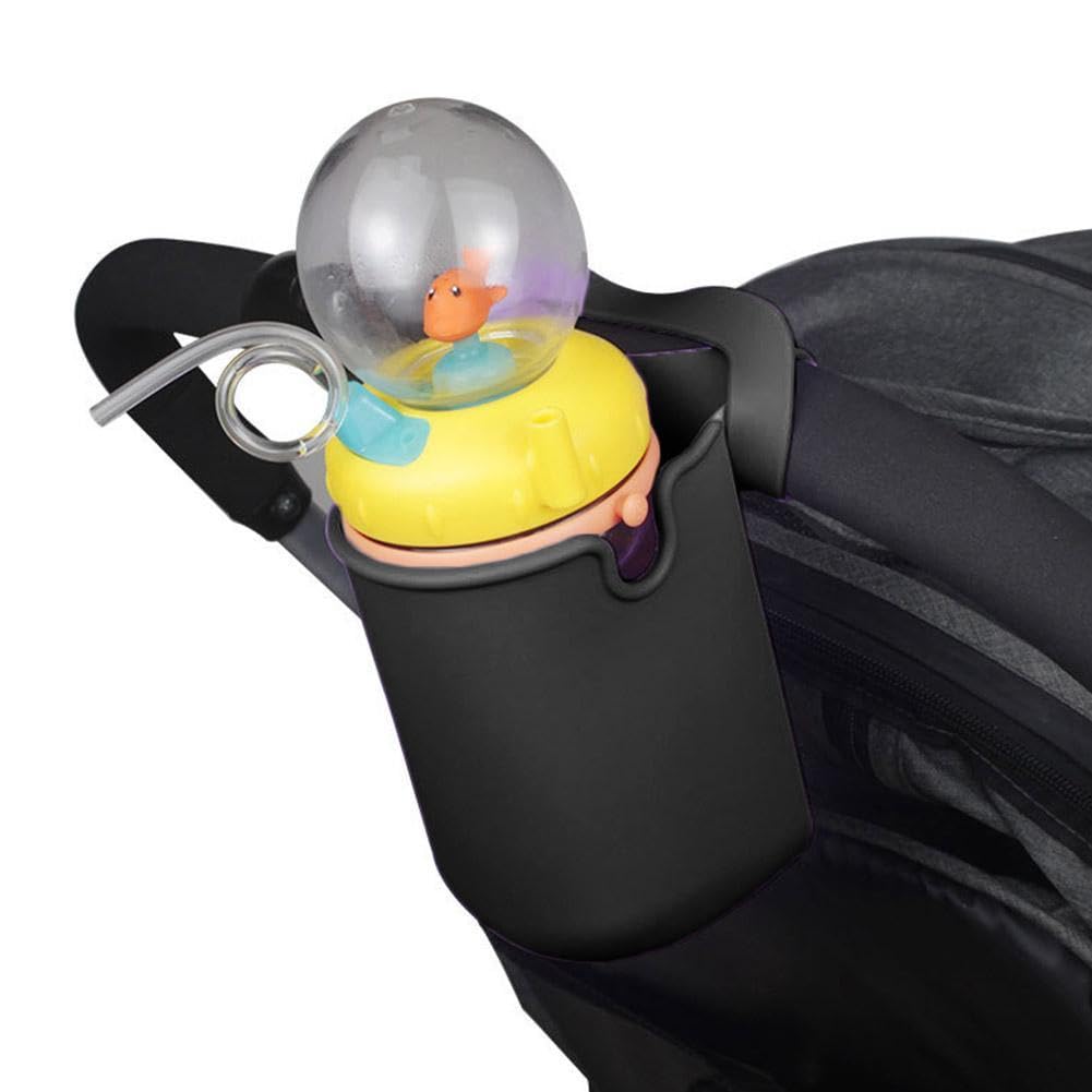 Bike Bottle Holder,Universal Stroller Cup Holder,Removable Water Bottle Holder for Outdoor,Silicone Storage Bag Drink Holder for Wheelchair,Stroller,Scooter,Bicycle