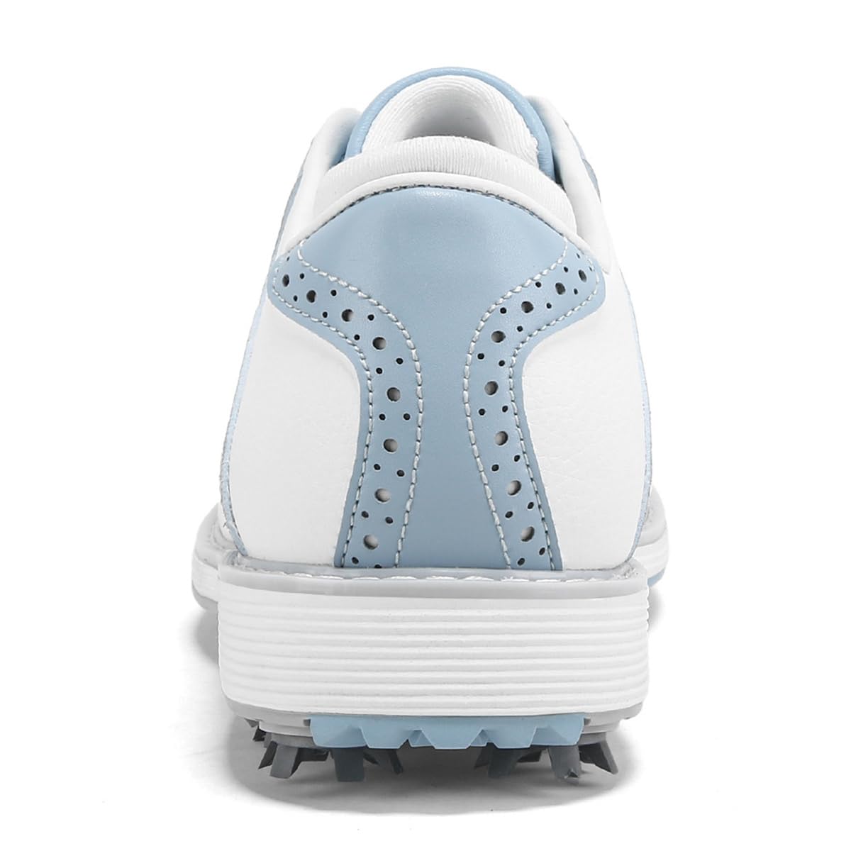 Zapatos De Golf con Clavos para Damas, Parte Superior De Cuero Impermeable Amortiguación Zapatillas De Entrenamiento Deportivo para Caminar Cómodas