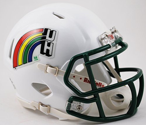 Riddell NCAA Hawaii Warriors Helmet Mini SpeedHelmet Replica Mini Speed Style Retro Rainbow, Team Colors, One Size