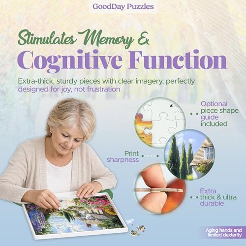 Puzzle de 48 Piezas para Adultos con Demencia - Puzzle de Rompecabezas para Seniors, GoodDay Puzzles Modelo cotswoldscottage48 miniatura 4
