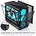 FOIFKIN X01 PC Case - Preinstalled 3 ARGB PWM Fans, MicroATX Gaming PC Case, Top Support 360mm Cooler with Type-C, Square Mesh Design, Removable Glass Side Panel, Black, FOIFKIN