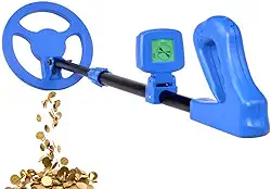 Detector de metais infantil júnior, design leve ajustável, detector de metais para iniciantes em caça ao tesouro