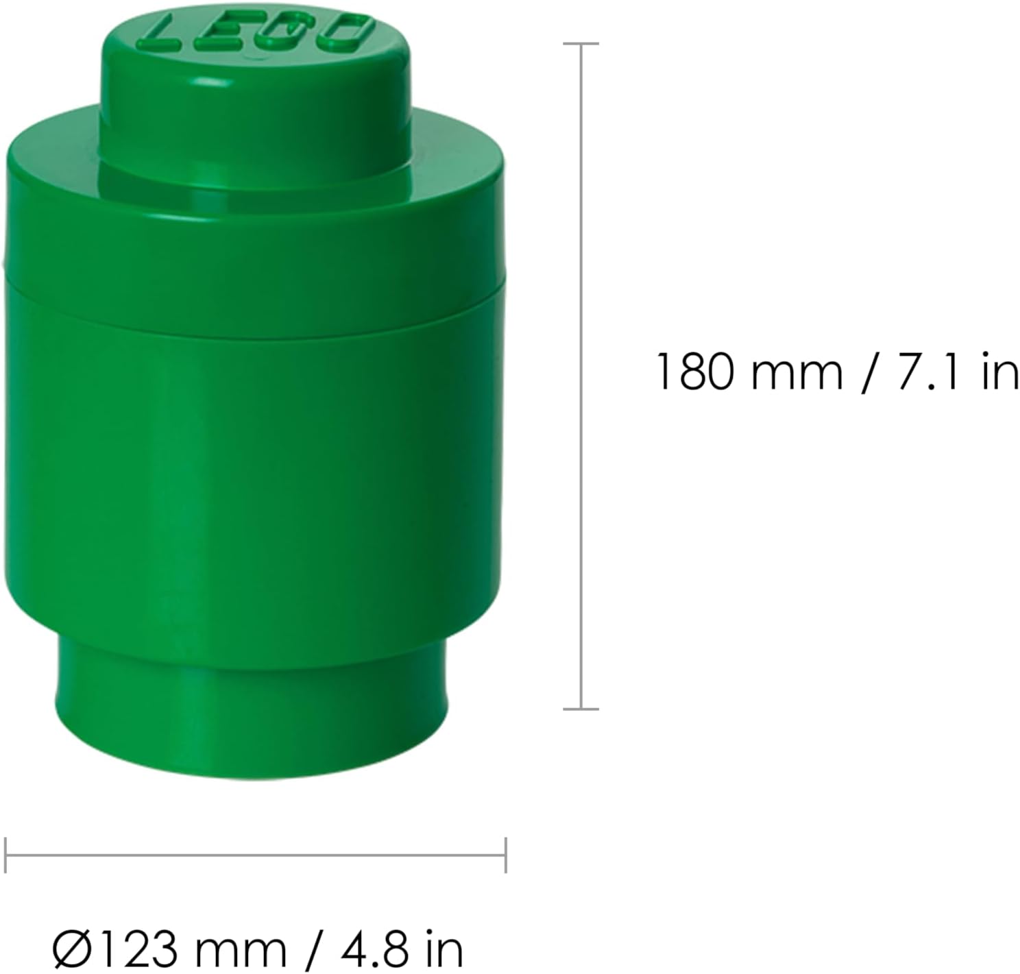 LEGO Storage Box Brick 1 Round Dark Green
