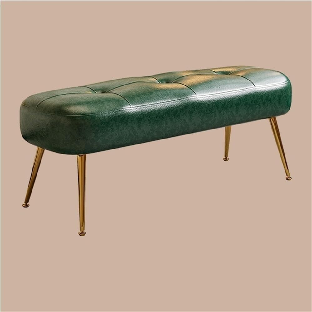 Banc de lit en cuir rembourré d'une élégance moderne et durable