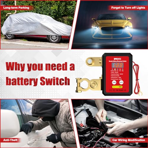 Imaycc COUPE CIRCUIT BATTERIE 12V Remote Battery Disconnect Switch 12V thumb #7